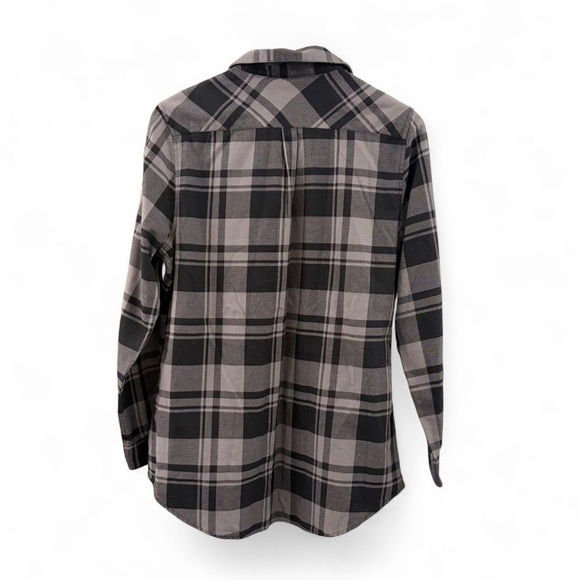 Coastal Carolina Port Authority Black and Gray Plaid Flannel Medium - Picture 2 of 5